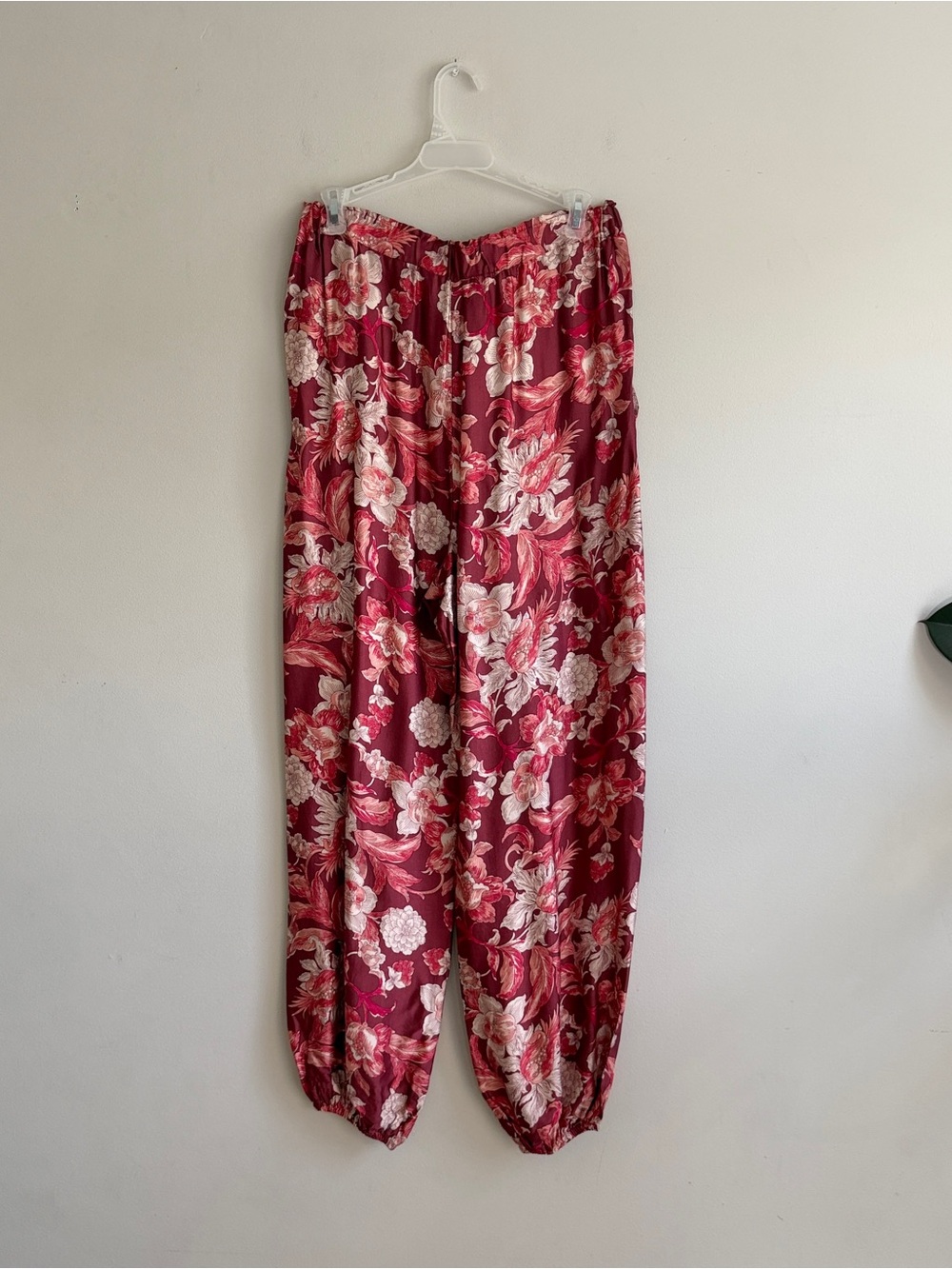Zara Woman Satin Floral Harem Balloon Pants M - Picture 9 of 13